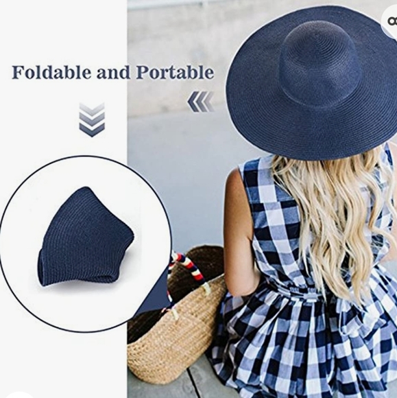 Wide Brim Summer Straw Sun Hat  Beachwear ☀ 🏖 - Picture 2 of 10